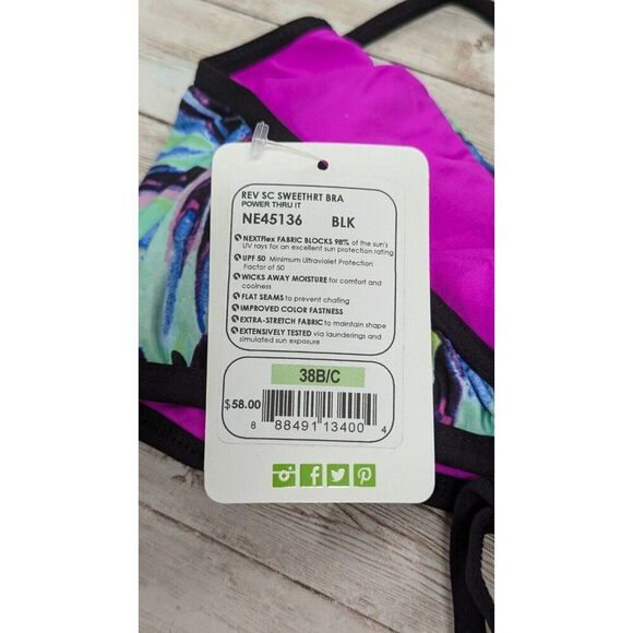 Next Womens 38B/C NE45136 Multicolor Sweetheart Bra Swimwear Stretch Fabric - Picture 5 of 9